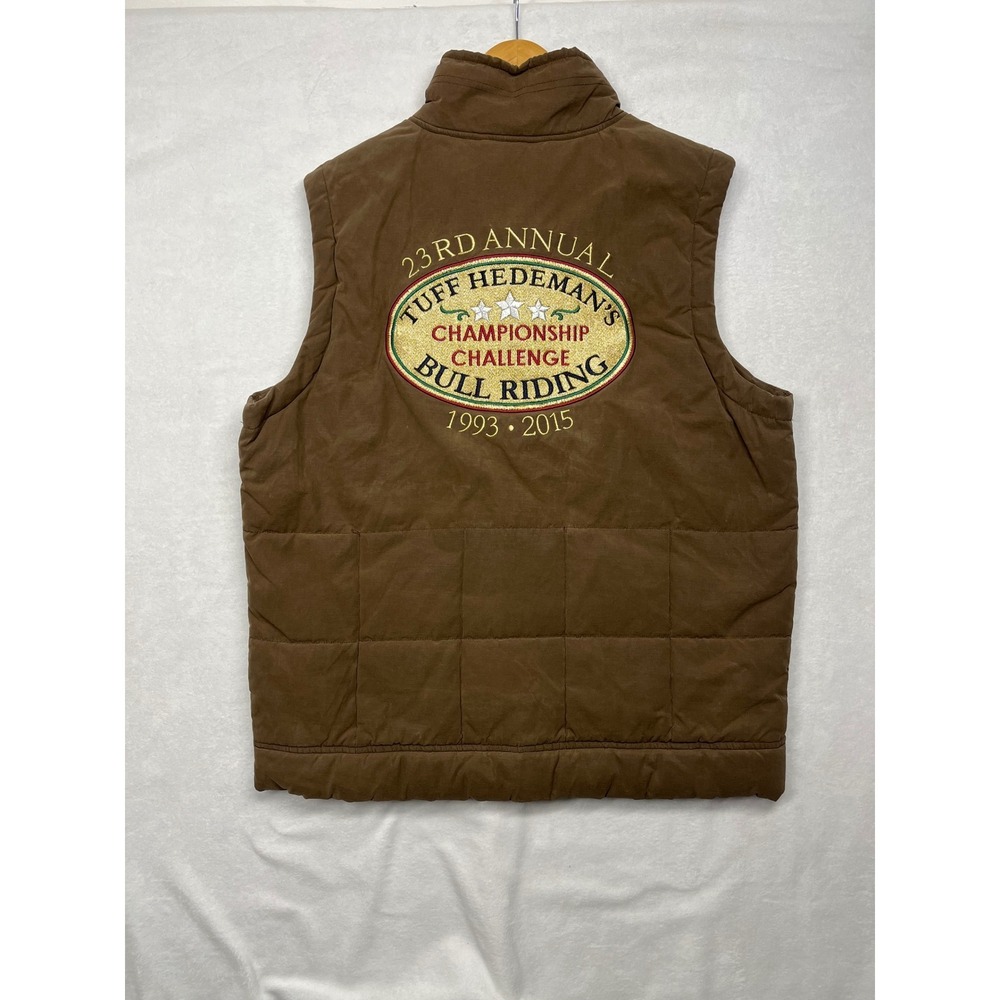 Cripple Creek Ranchwear Mens XL Brown‎ Quilted Tuff Hedeman Vest CW1615T